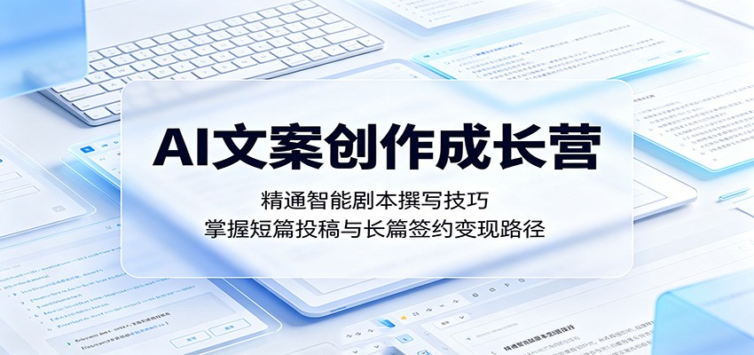 AI文案创作成长营：精通智能剧本撰写技巧，掌握短篇投稿与长篇签约变现路径-钱途社