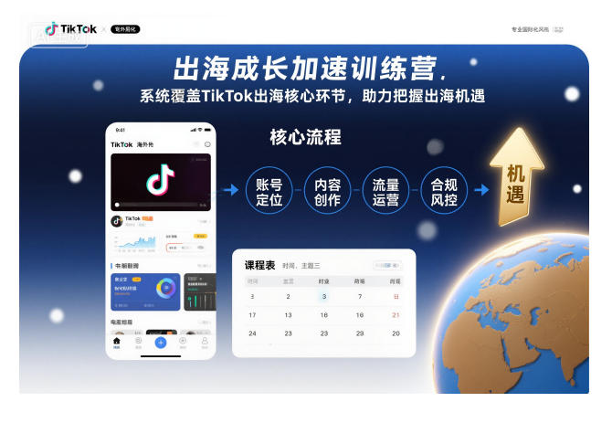 出海成长加速训练营，系统覆盖TikTok出海核心环节，助力把握出海机遇(更新)-钱途社