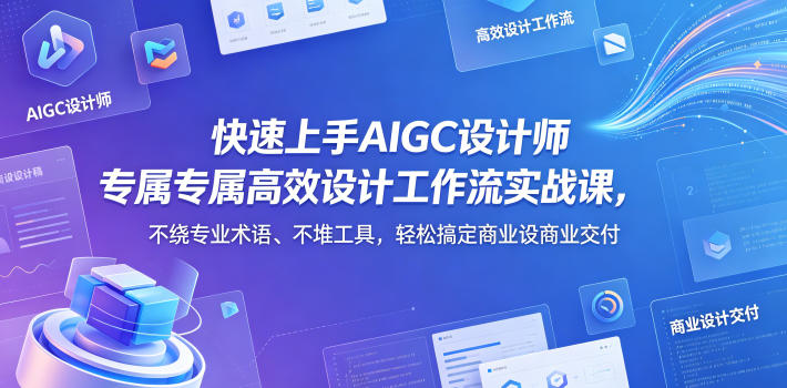 快速上手AIGC设计师专属高效设计工作流实战课，不绕专业术语、不堆工具，轻松搞定商业设计交付-钱途社