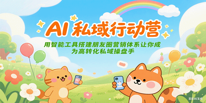 AI私域行动营:用智能工具搭建朋友圈营销体系让你成为高转化私域操盘手-钱途社