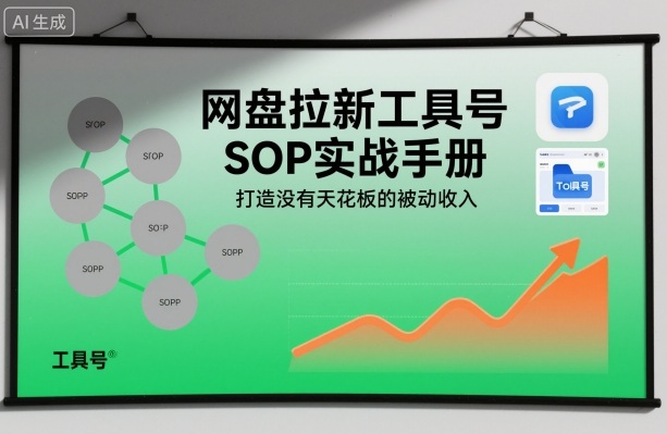 网盘拉新工具号SOP实战手册，打造没有天花板的被动收入-钱途社