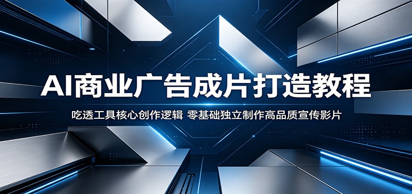 AI商业广告成片打造教程：吃透工具核心创作逻辑，零基础独立制作高品质宣传影片-钱途社