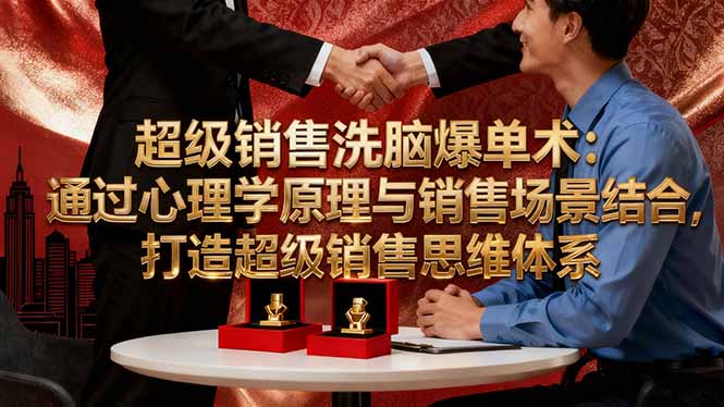 超级销售洗脑爆单术:通过心理学原理与销售场景结合,打造超级销售思维体系-钱途社