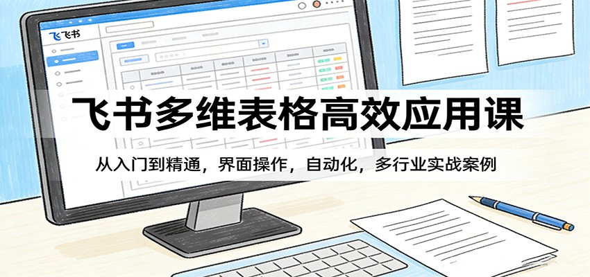 飞书多维表格高效应用课：从入门到精通，界面操作，自动化，多行业实战案例-钱途社