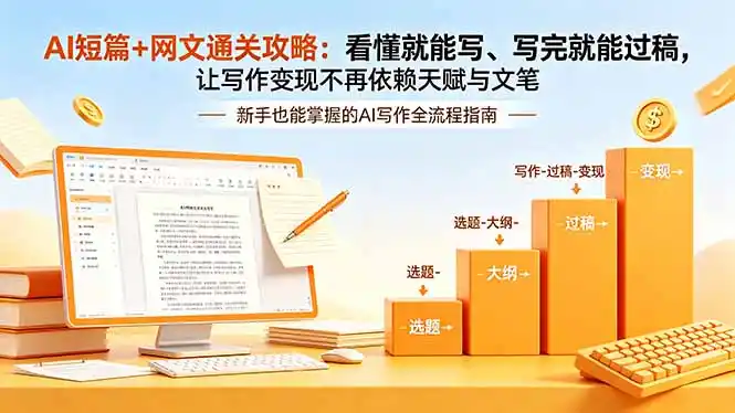 AI短篇+网文通关攻略-更新：看懂就能写、写完就能过稿，让写作变现不再依赖天赋与文笔-钱途社
