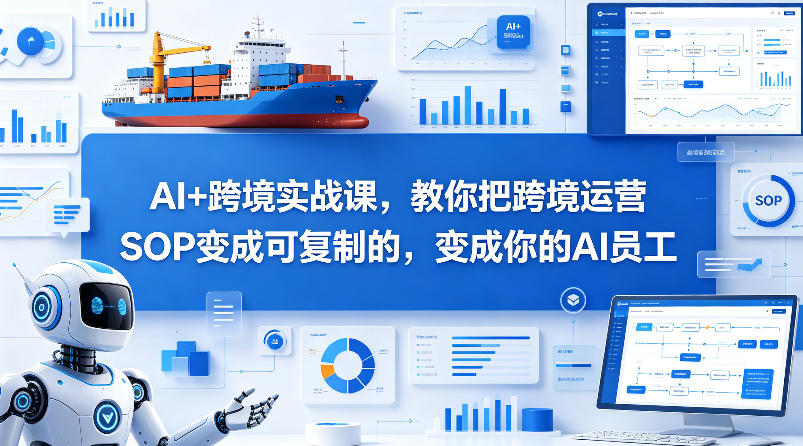AI+跨境实战课，教你把跨境运营S0变成可复制的，变成你的AI员工-钱途社
