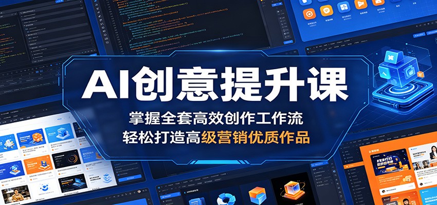 AI创意提升课:掌握全套高效创作工作流,轻松打造高级营销优质作品-钱途社