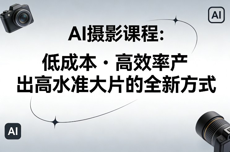 AI摄影课程，低成本高效率产出高水准大片的全新方式-钱途社