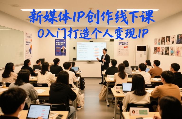 新媒体IP创作线下课,0入门打造个人变现IP-钱途社