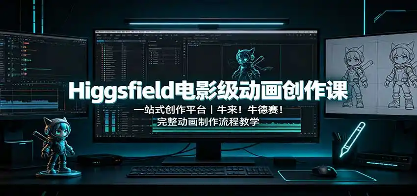 Higgsfield电影级动画创作课：一站式创作平台，牛来！牛德赛！完整动画制作流程教学-钱途社