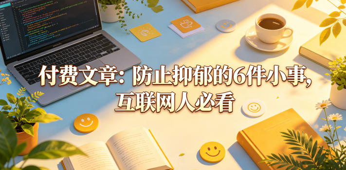 付费文章：防止抑郁的6件小事，互联网人必看！-钱途社