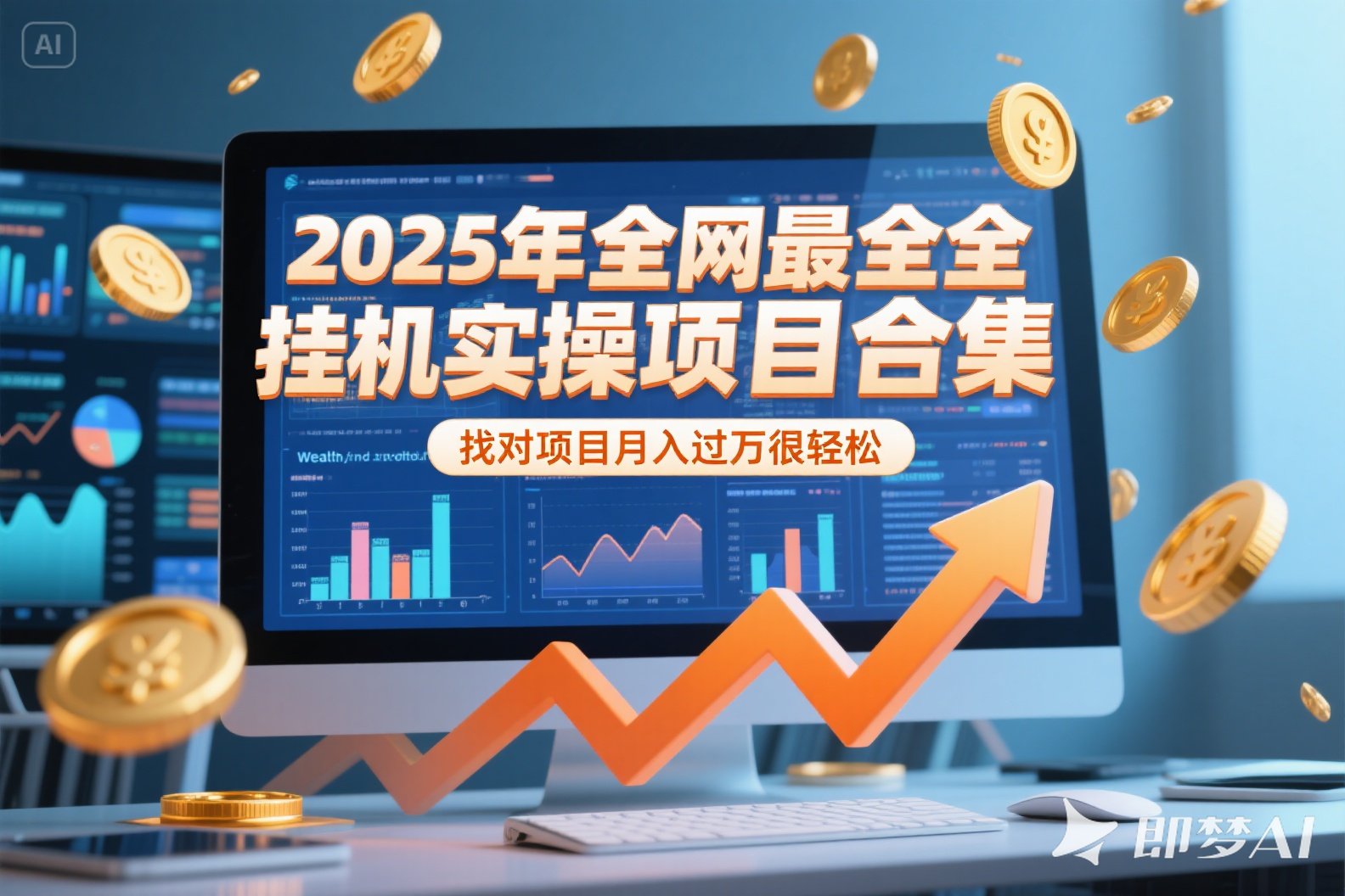2025年挂机实操项目实操演练，挂机类型，AI直播类型，轻资产创业类型…-钱途社