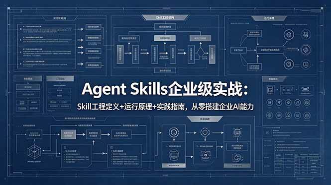 （18565期）Agent Skills企业级实战：Skill工程定义+运行原理+实践指南，从零搭建企业AI能力-钱途社