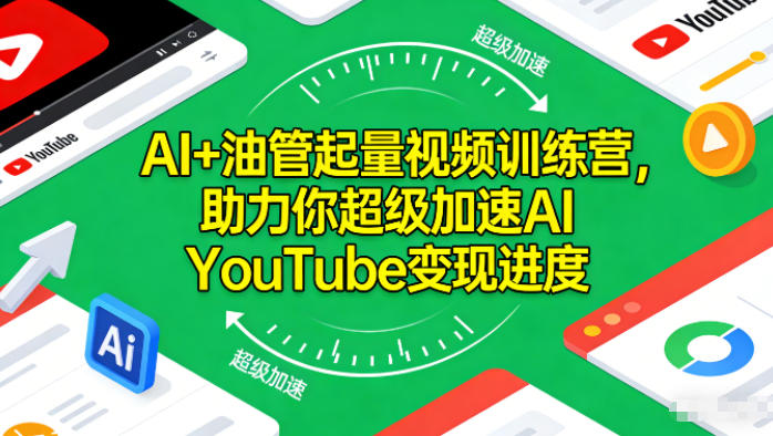 AI+油管起量视频训练营，助力你超级加速AI YouTube变现进度-钱途社