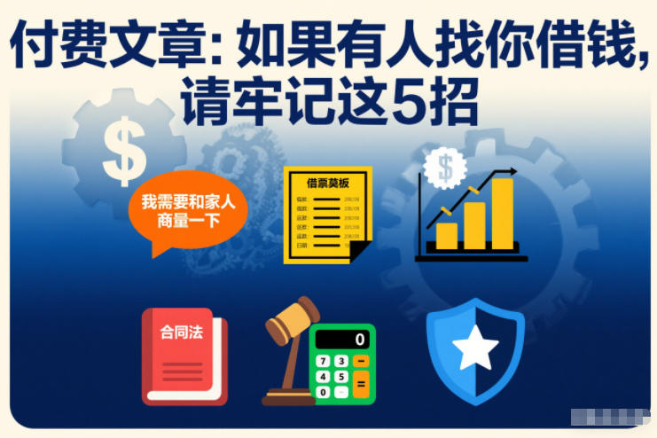 付费文章:如果有人找你借钱,请牢记这5招-钱途社