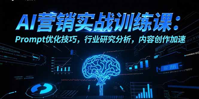 AI营销实战训练课：Prompt优化技巧，行业研究分析，内容创作加速-钱途社