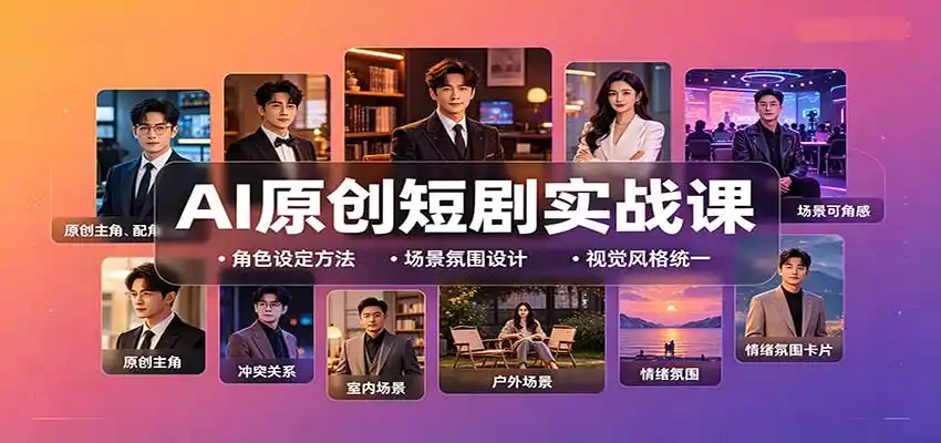 AI原创短剧实战课：从零搭建短剧创作全流程，批量产出可上线剧本-钱途社