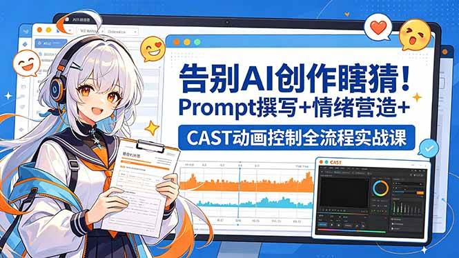 （18473期）告别AI创作瞎猜！Prompt撰写+情绪营造+CAST动画控制全流程实战课-钱途社