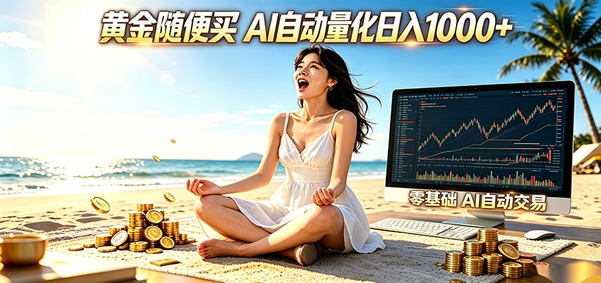 黄金随便买?AI自动外汇量化交易 在家当皇帝 日入1000+-钱途社