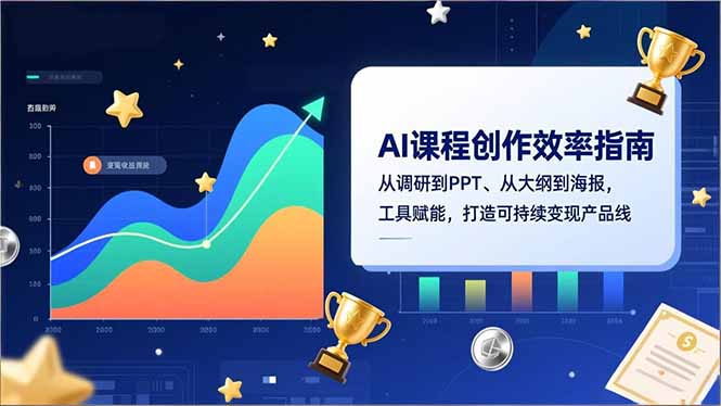 AI课程创作效率指南，从调研到PPT、从大纲到海报，工具赋能，打造可持续变现产品线-钱途社