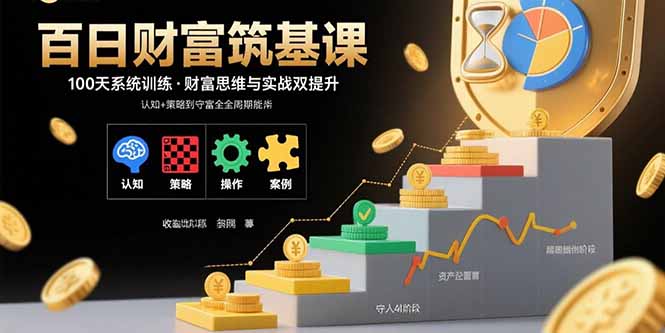 百日财富筑基课:认知+策略+实操+案例拆解 实现从创富到守富全周期能力-钱途社
