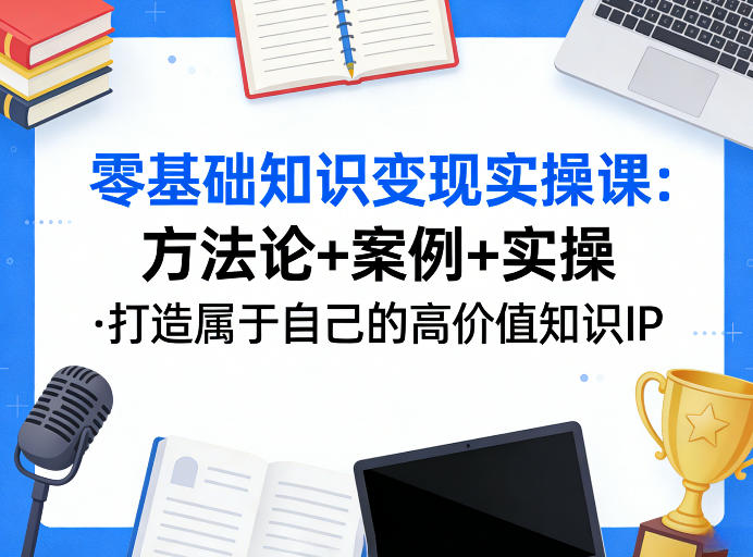 零基础知识变现实操课，方法论+案例+实操，打造属于自己的高价值知识IP-钱途社