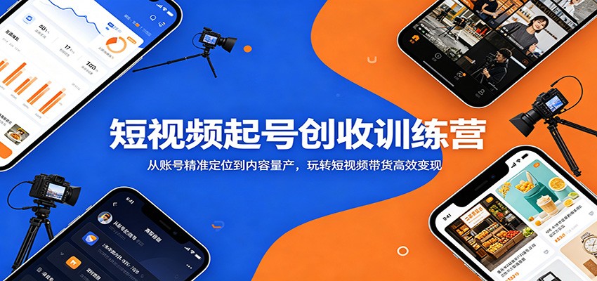 短视频起号创收训练营:从账号精准定位到内容量产,玩转短视频带货高效变现-钱途社