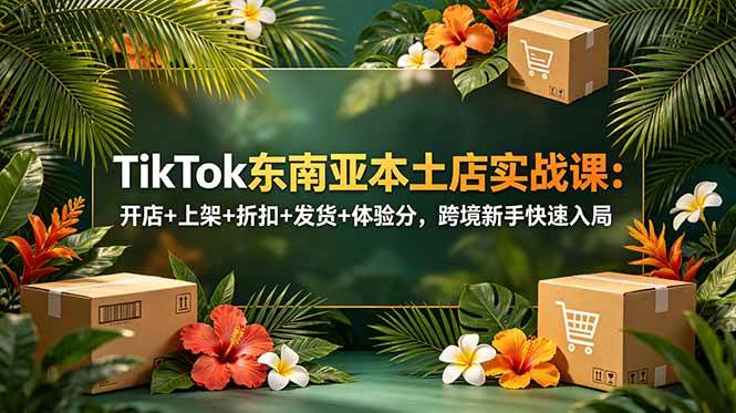 （18984期）TikTok东南亚本土店实战课：开店+上架+折扣+发货+体验分，跨境新手快速入局-钱途社