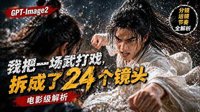 （18212期）用GPT-Image2，把一段武打对决拆成24个连续镜头，从人物建立、动作衔接、运镜节奏，到情绪爆发-钱途社