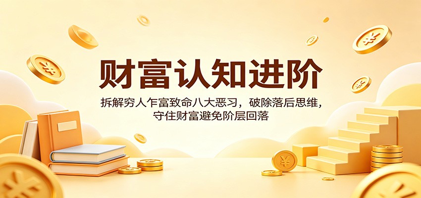 财富认知进阶：拆解穷人乍富致命八大恶习，破除落后思维，守住财富避免阶层回落-钱途社