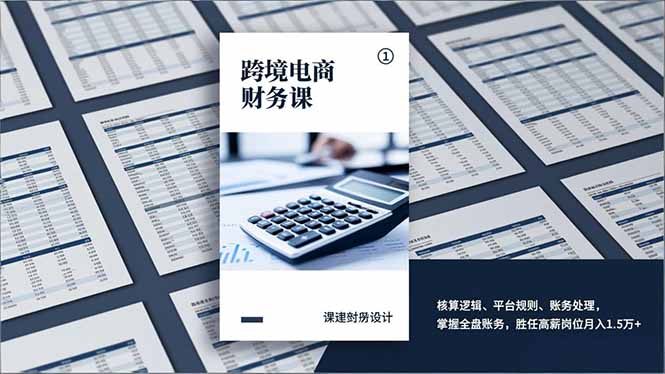 跨境电商财务课,核算逻辑、平台规则、账务处理,掌握全盘账务,胜任高薪岗位月入1.5万+-钱途社