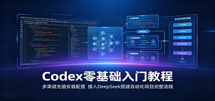 Codex零基础入门教程：多渠道充值安装配置，接入DeepSeek搭建自动化项目完整流程-钱途社