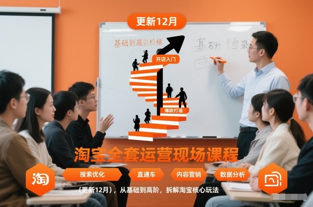 淘宝全套运营现场课程(更新26年1月),从基础到高阶,拆解淘宝核心玩法-钱途社