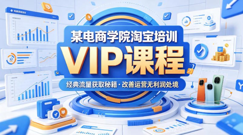 某电商学院淘宝培训VIP课程，各种经典有用的流量获取秘籍，改善运营产品没利润的处境(2026年5月)-钱途社