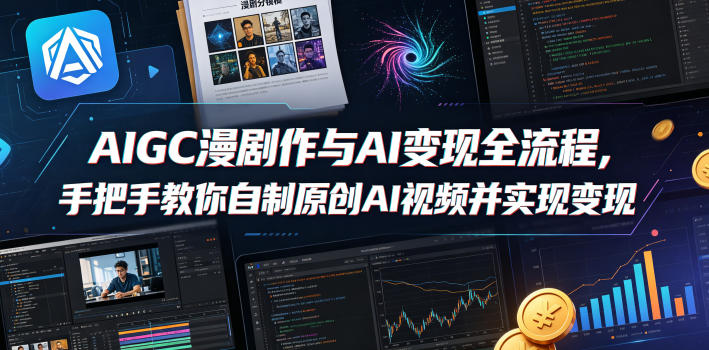 AIGC漫剧创作与AI变现全流程，手把手教你自制原创AI视频并实现变现（更新0516）-钱途社