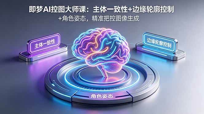 （18619期）即梦AI控图大师课：主体一致性+边缘轮廓控制+角色姿态，精准把控图像生成-钱途社