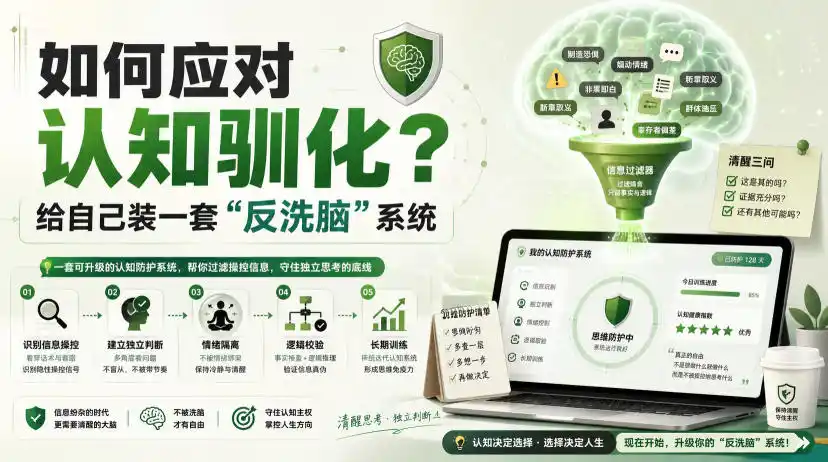 付费文章：如何应对认知驯化？给自己装一套“反洗脑”系统-钱途社