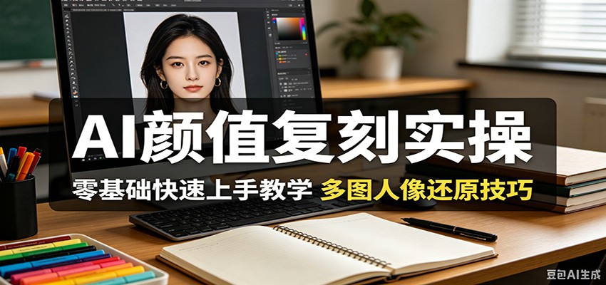 AI颜值复刻实操，零基础快速上手教学，多图人像还原技巧-钱途社