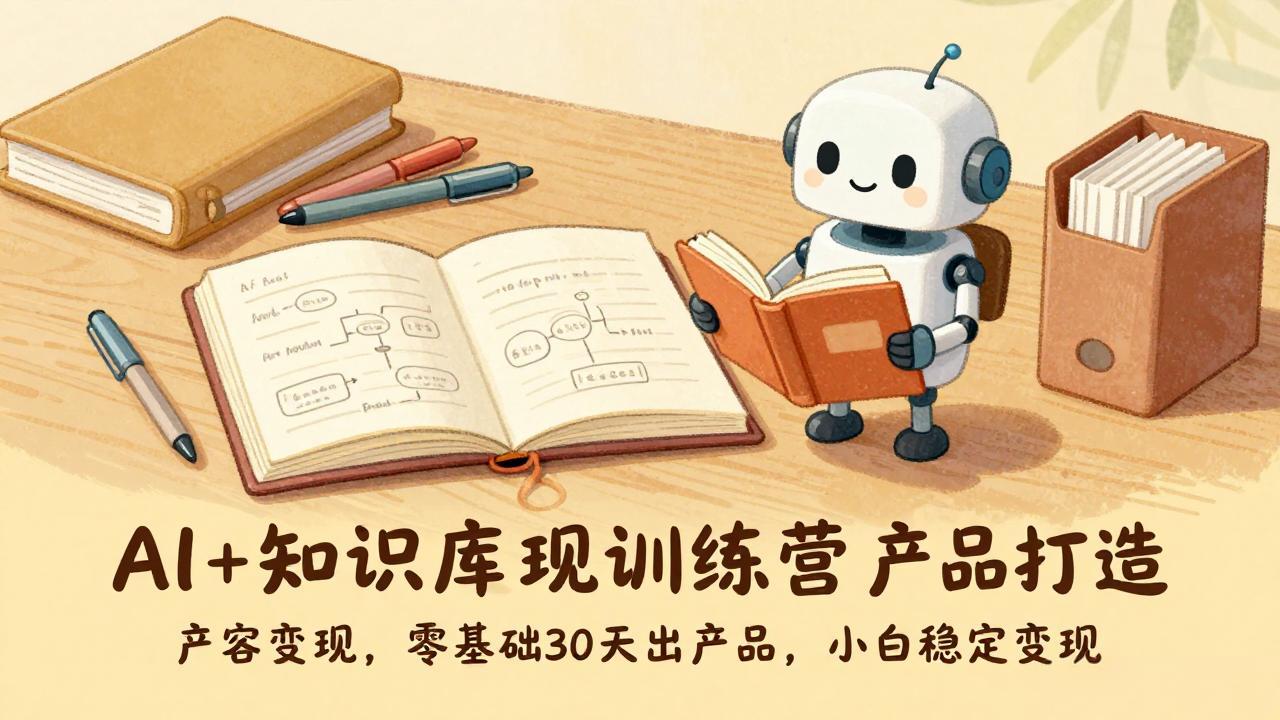 AI+知识库变现训练营，产品打造、内容创作、全平台变现，零基础30天出产品，小白稳定变现-钱途社