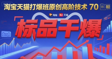 淘宝天猫打爆班原创高阶技术第70期：标品干爆-钱途社