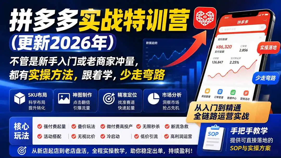 拼多多实战特训营(更新26年0821-钱途社