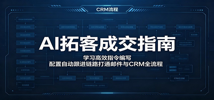 AI拓客成交指南：学习高效指令编写，配置自动跟进链路打通邮件与CRM全流程-钱途社