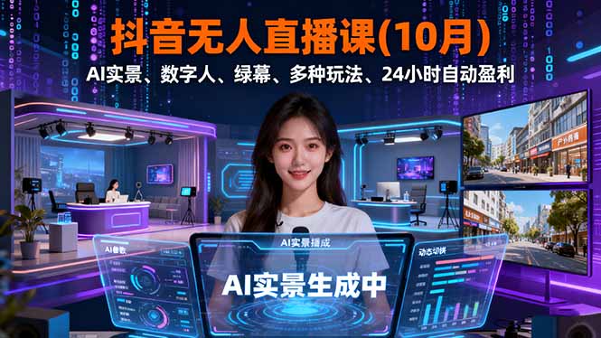 抖音无人直播课(10月-钱途社