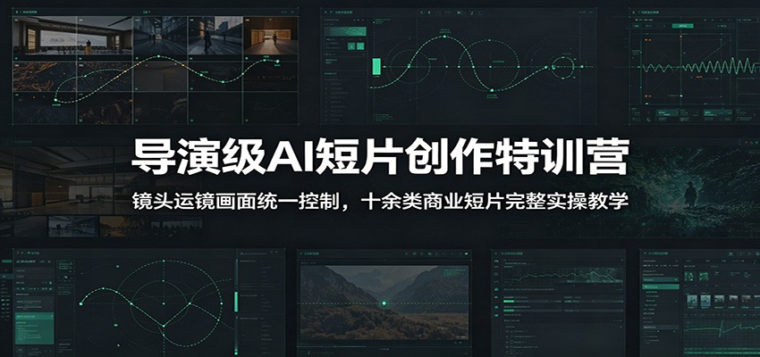 导演级AI短片创作特训营：镜头运镜画面统一控制，十余类商业短片完整实操教学(更新)-钱途社