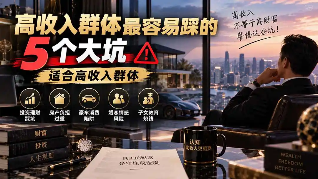 付费文章：高收入群体最容易踩的5个大坑，适合高收入群体-钱途社