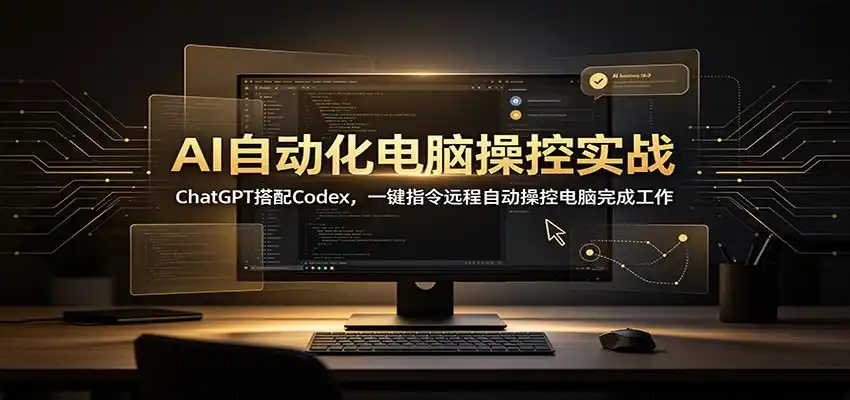 AI自动化电脑操控实战：ChatGPT搭配Codex，一键指令远程自动操控电脑完成工作-钱途社