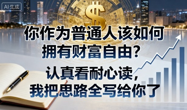 付费文章：你作为普通人该如何拥有财富自由？认真看耐心读，我把思路全写给你了-钱途社