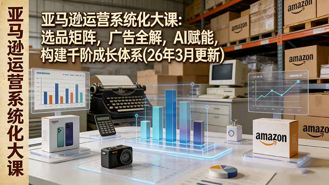 亚马逊运营系统化大课：选品矩阵，广告全解，AI赋能，构建千阶成长体系(26年3月更新-钱途社