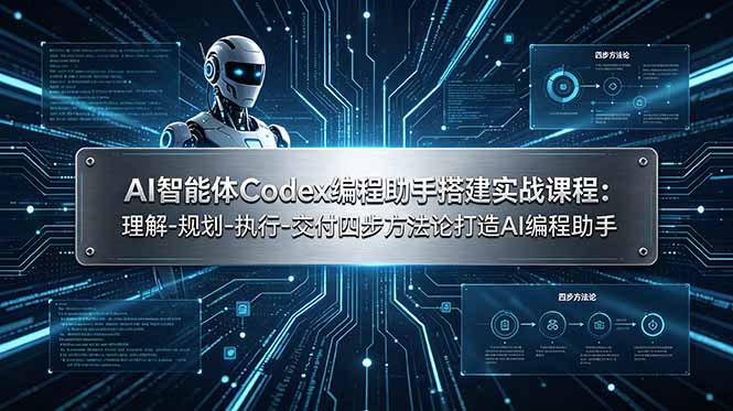 AI智能体Codex编程助手搭建实战课程：理解-规划-执行-交付四步方法论打造AI编程助手-钱途社