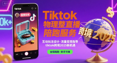 Tiktok物理整蛊直播陪跑服务-tiktok跨境2025-钱途社